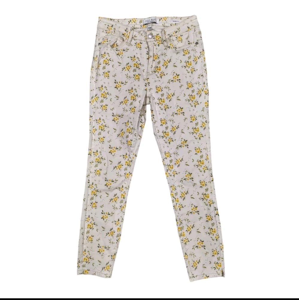 Judy Blue Floral Skinny Jeans 7/28